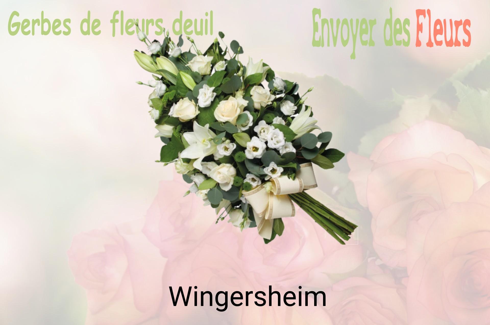 Gerbe de fleurs de deuil livrée à Wingersheim